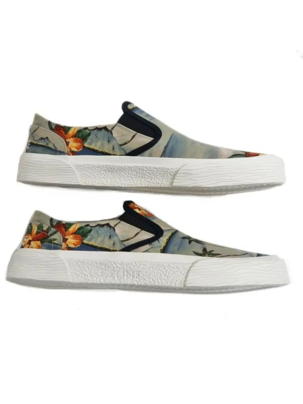Celine Slip-Ons Tropical Pattern Gray Shoes Apparel Size 43